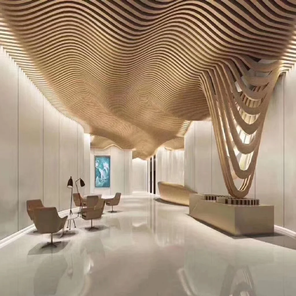 Curved Aluminum U-Shaped Ceiling