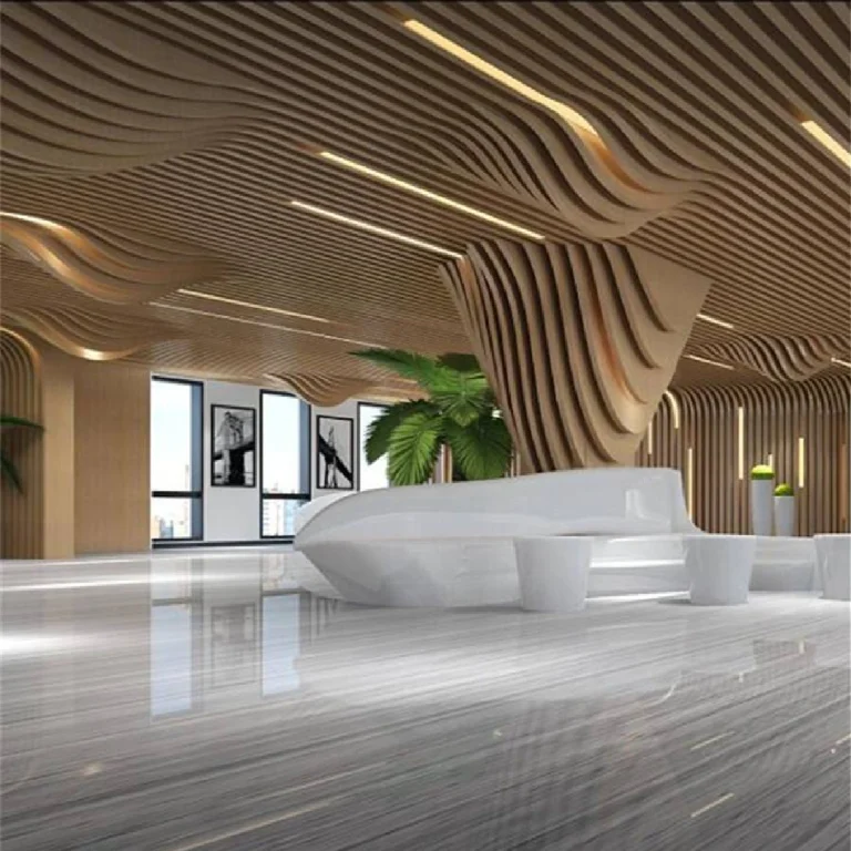 Curved Aluminum U-Shaped Ceiling